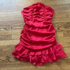Saints + Secrets red strapless mini dress US size S NEW